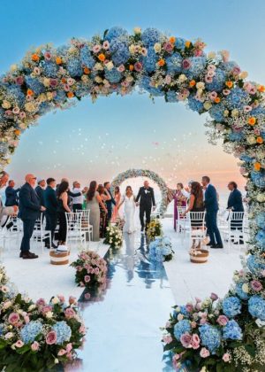 Allestimento floreale - matrimonio civile in spiaggia